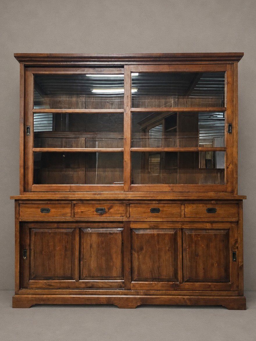 teakhouten buffetkast, Gebruikt, 200 cm of meer, 150 tot 200 cm, Ophalen of Verzenden