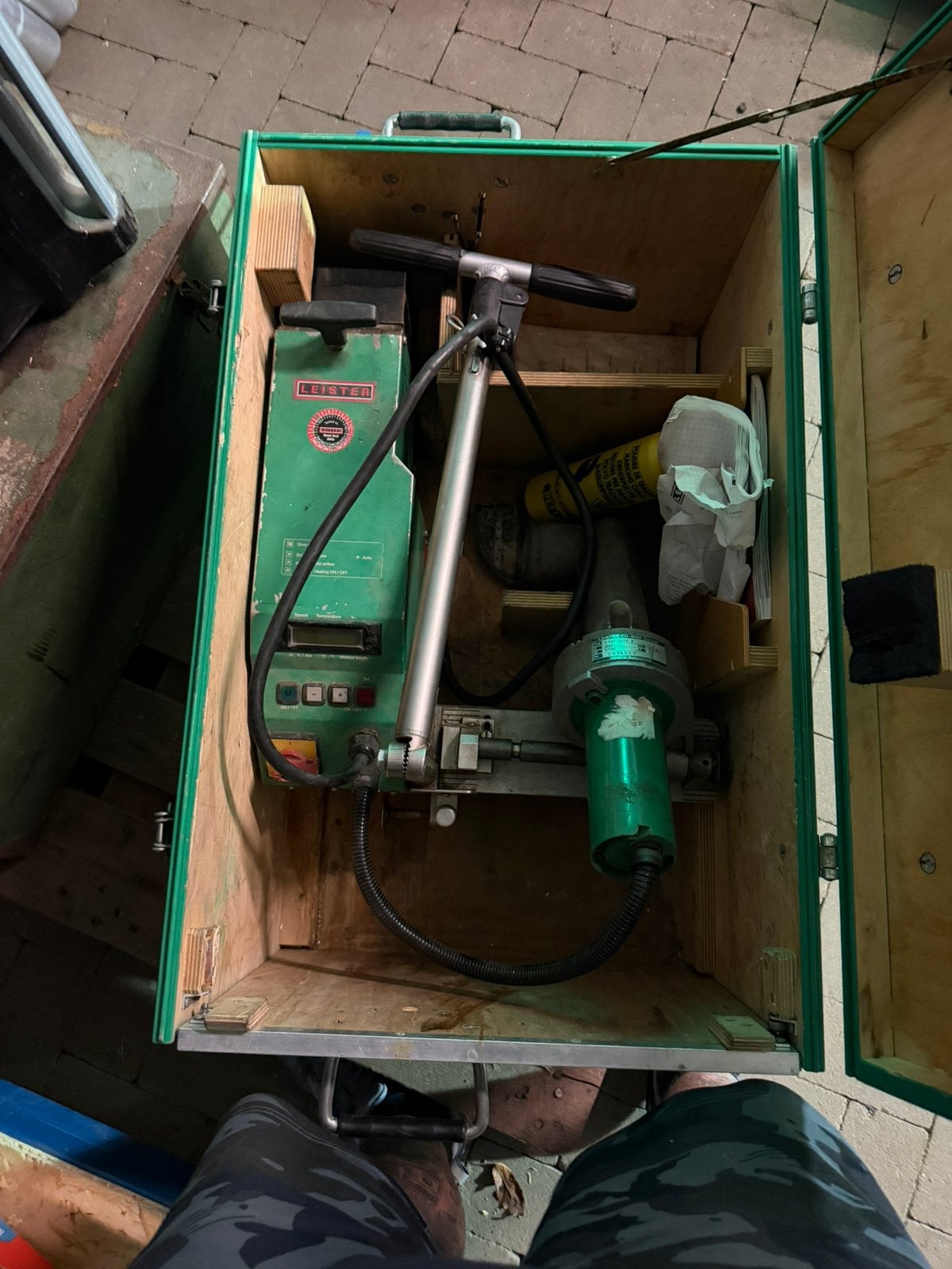 Leister variomat v1, Ophalen, Gebruikt