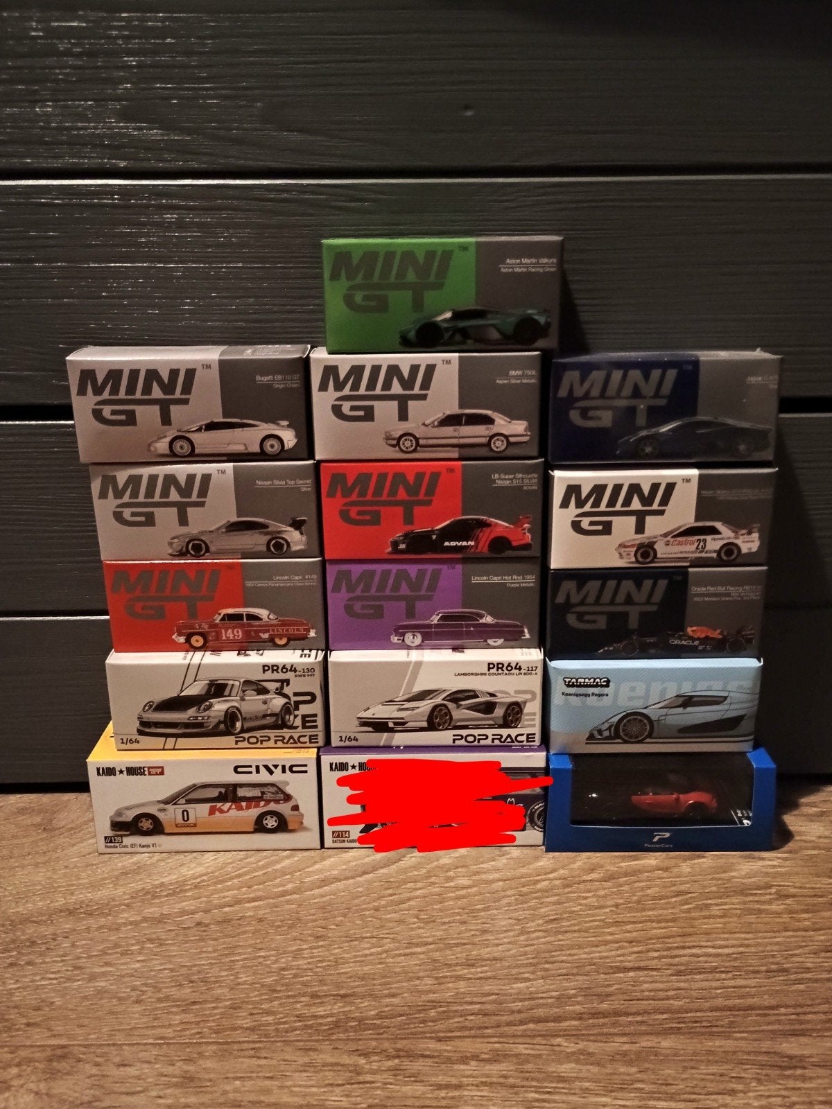 mini gt, kaido house, tarmac works, pop race modellen, Ophalen of Verzenden, Zo goed als nieuw, Auto