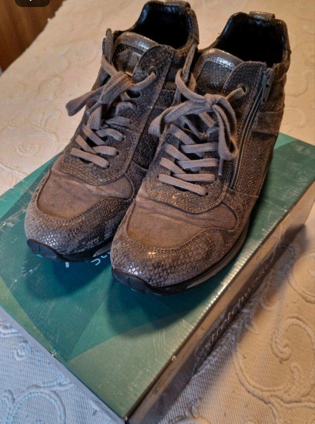 Xsensible Stretchwalker halfhoog taupe reptielprint maat 40H, Xsensible, Overige kleuren, Lage of Enkellaarzen, Ophalen of Verzenden