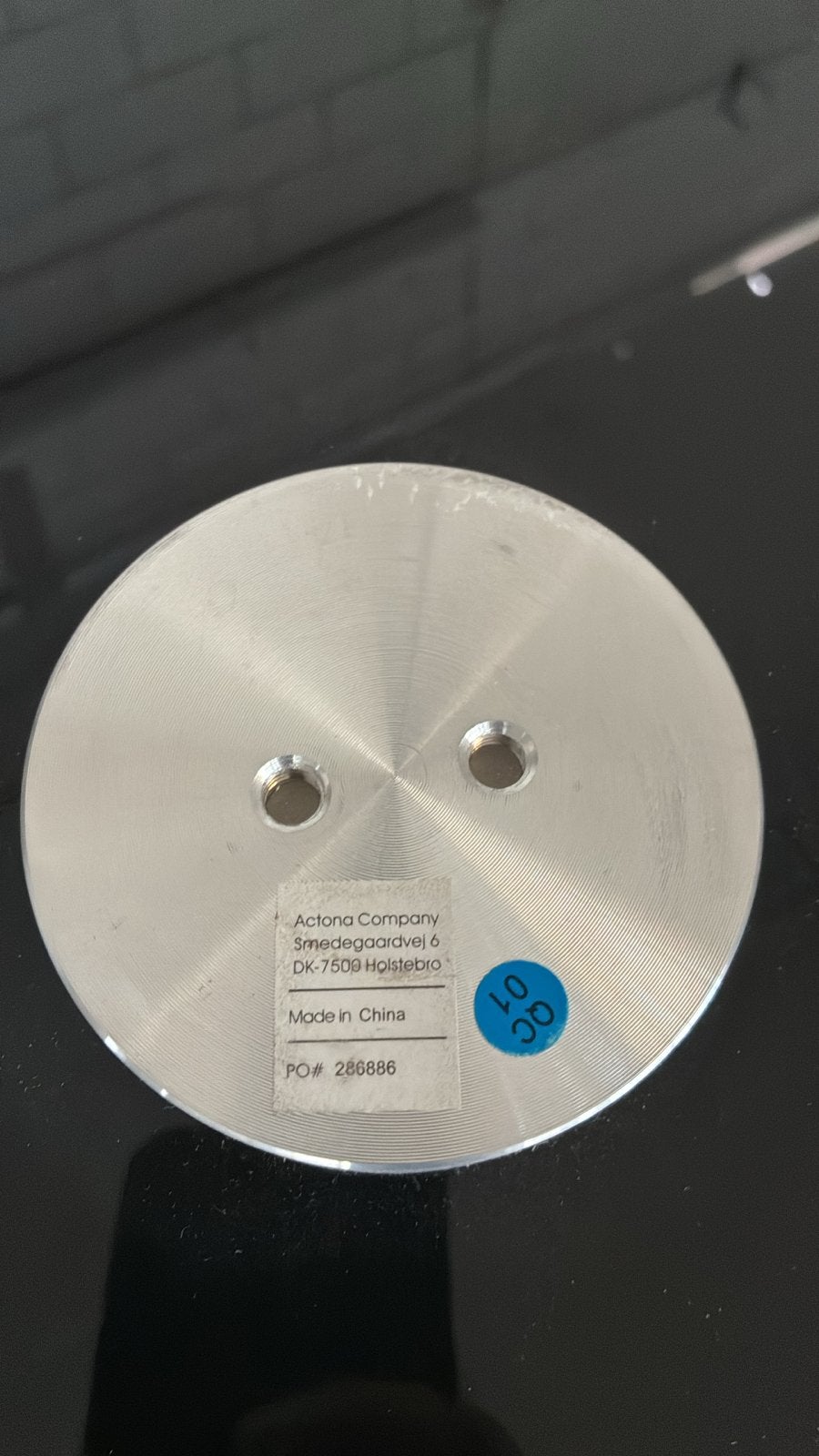 Rond glazen tafelblad - 100 cm diameter, Ophalen, Gebruikt, 50 tot 100 cm, Rond