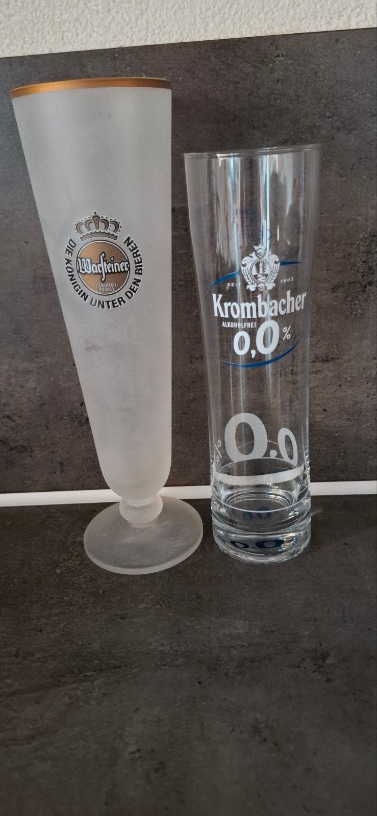warsteiner en krombacher 0.0 glas, Verzamelen, Glas en Borrelglaasjes, Ophalen of Verzenden
