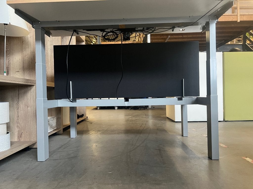 Zit-sta Voortman Duo bureau elektrisch 160x76 cm,10stuks, Zit-sta bureau, Gebruikt, Voortman, Ophalen of Verzenden