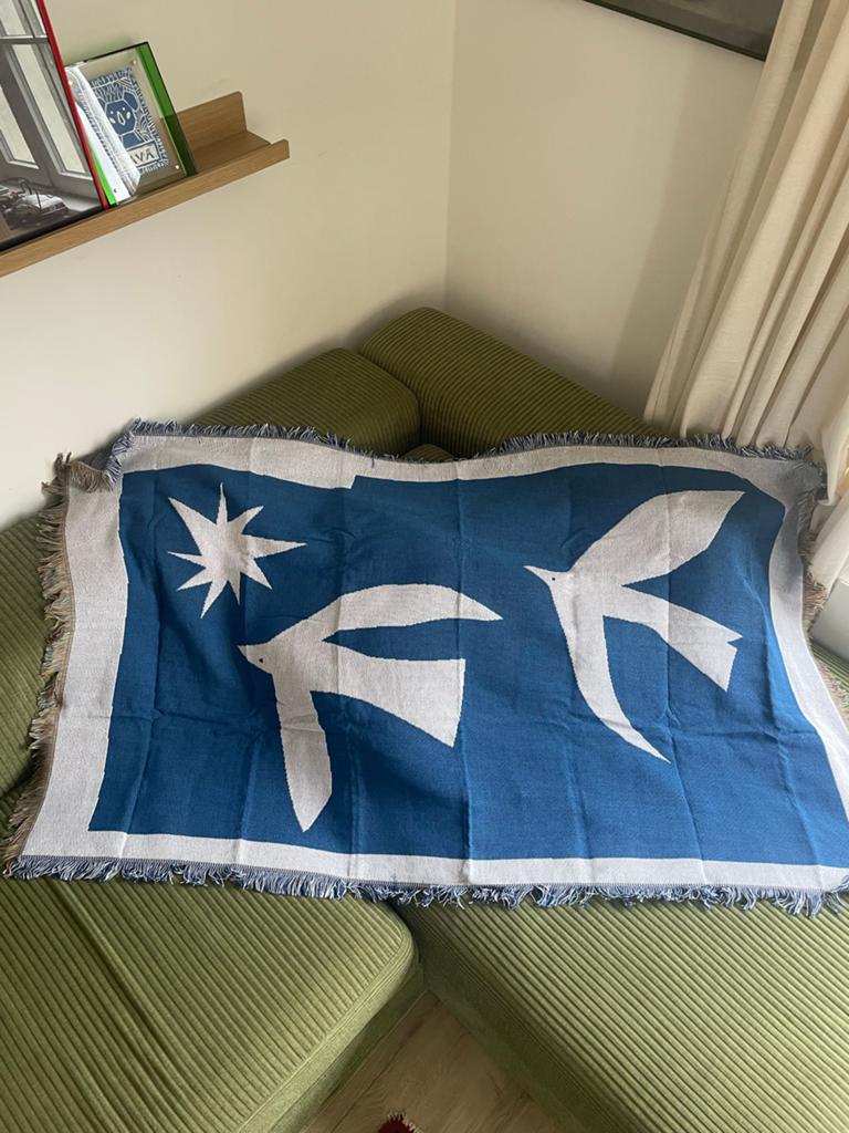 Wandkleed / sprei met vogelmotief - 90x150cm, Ophalen of Verzenden, Zo goed als nieuw