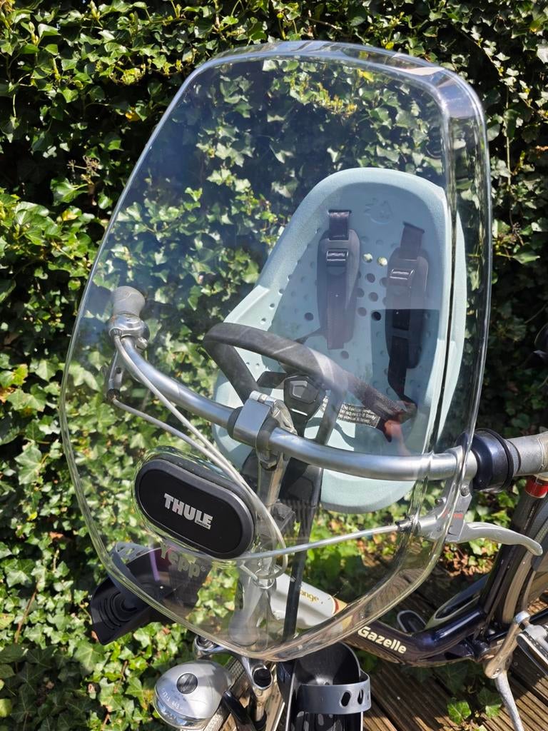 Thule Yepp 2 Mini fietszitje incl windscherm en regenhoes, Ophalen, Voorzitje, Thule Yepp, 0 t/m 13 kg