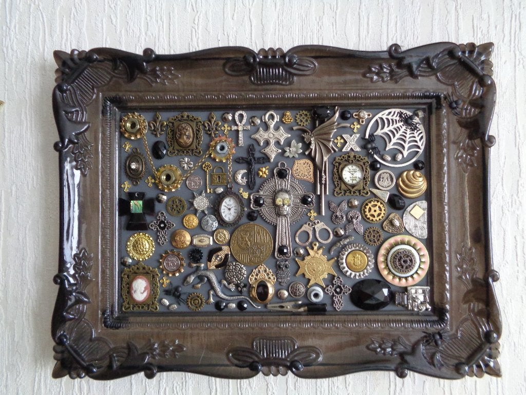 Schilderij Steampunk  / Gothic  40 x 30 cm  Nr WSG 1, Ophalen, Surrealisme, Ingelijst, Overige onderwerpen