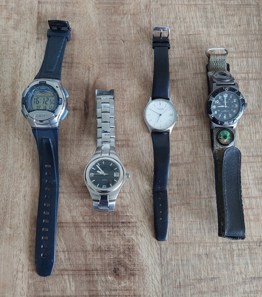 4 stuks oude heren horloges., Ophalen of Verzenden, Gebruikt
