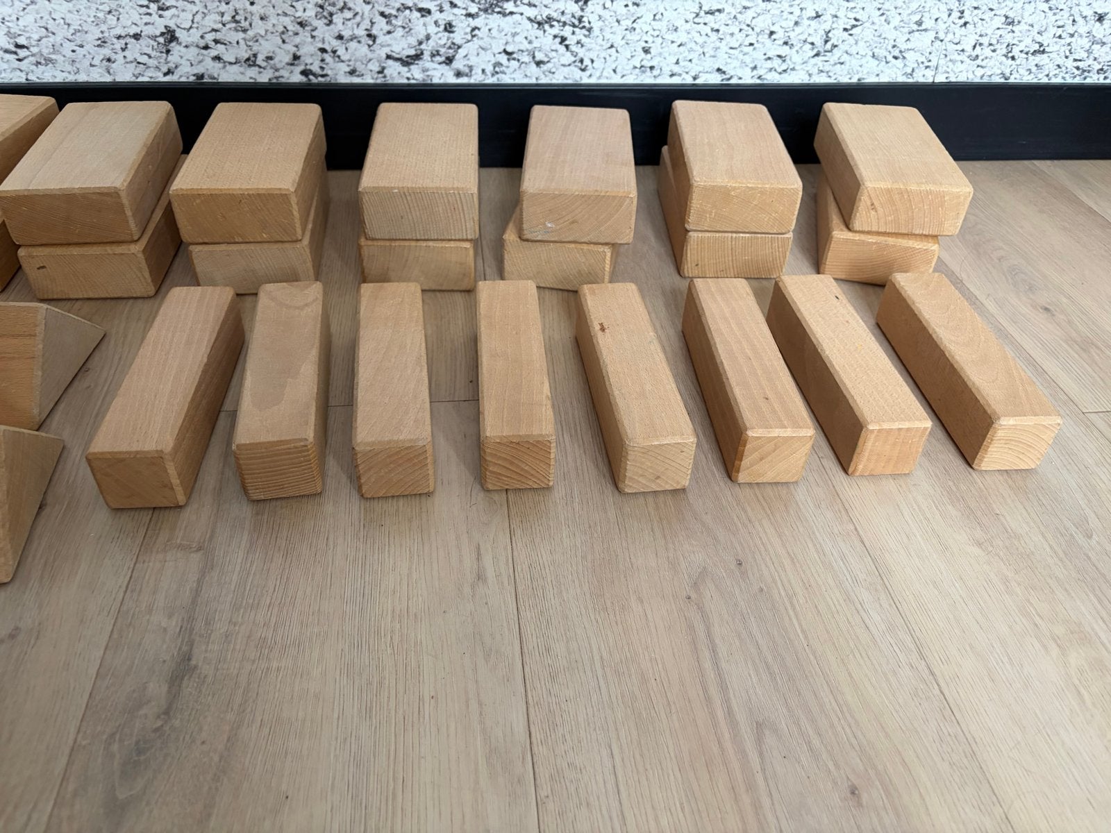 Grote houten blokken set - Haagse set kleuterklas, Ophalen, Gebruikt, Overige merken