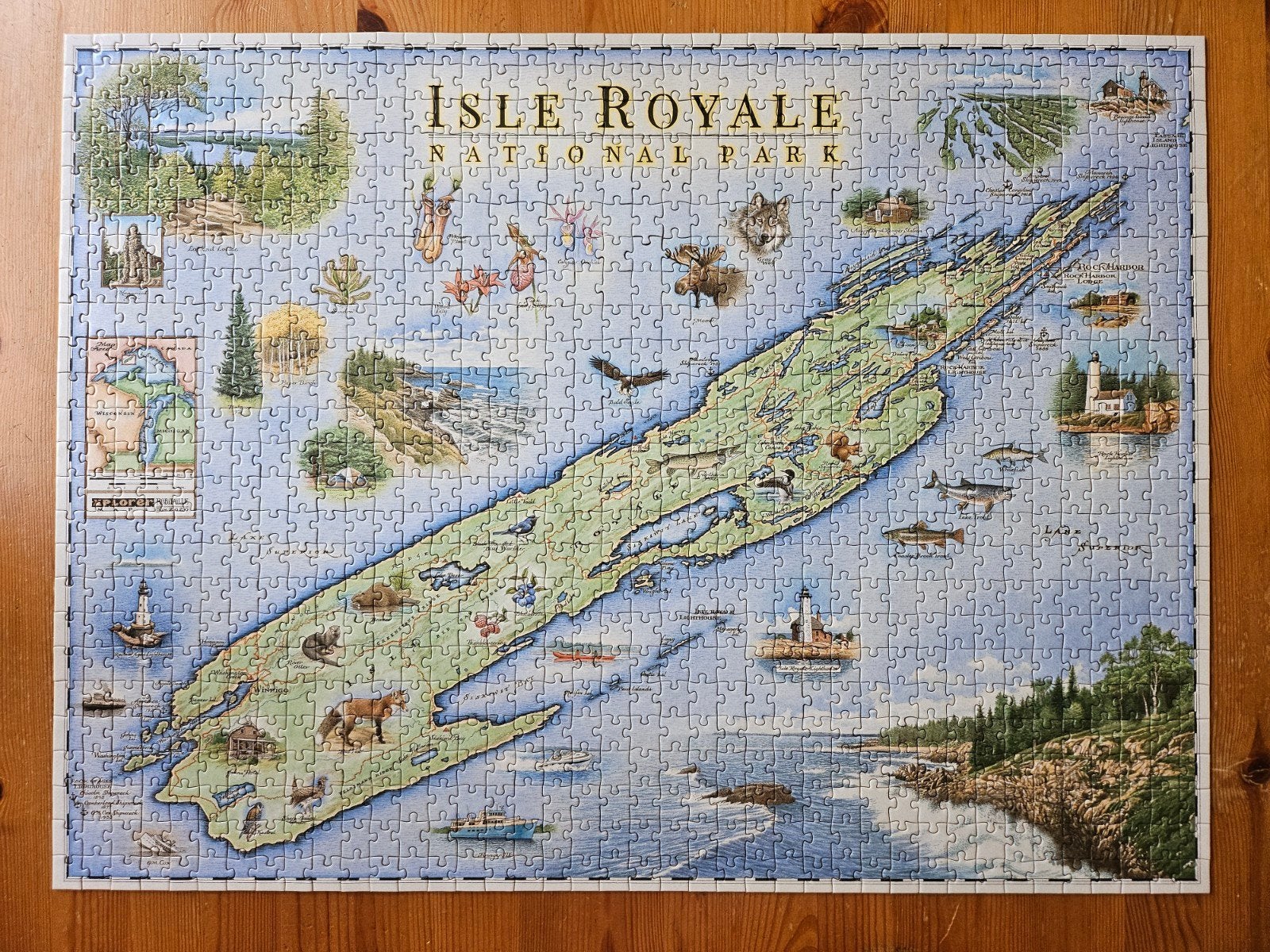 Puzzel Isle Royale 1000, Ophalen of Verzenden, 500 t/m 1500 stukjes, Zo goed als nieuw