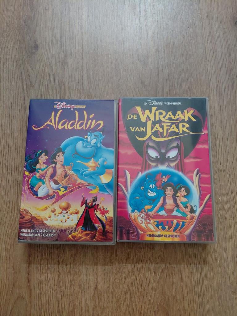 Disney Classics Aladdin 1 en 2 De Wraak van Jafar VHS, Alle leeftijden, Ophalen of Verzenden, Gebruikt, Tekenfilms en Animatie