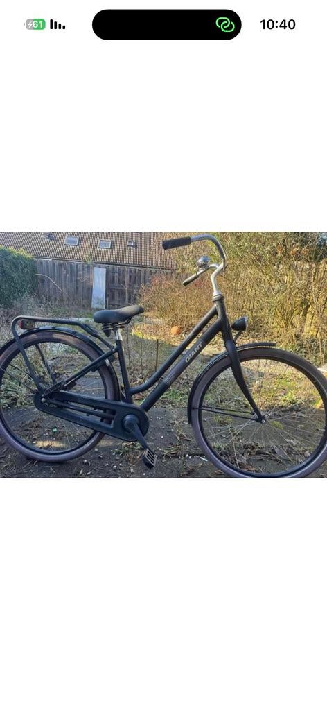 Giant damesfiets, zwart, Terugtraprem, Gebruikt, Versnellingen, 50 tot 53 cm