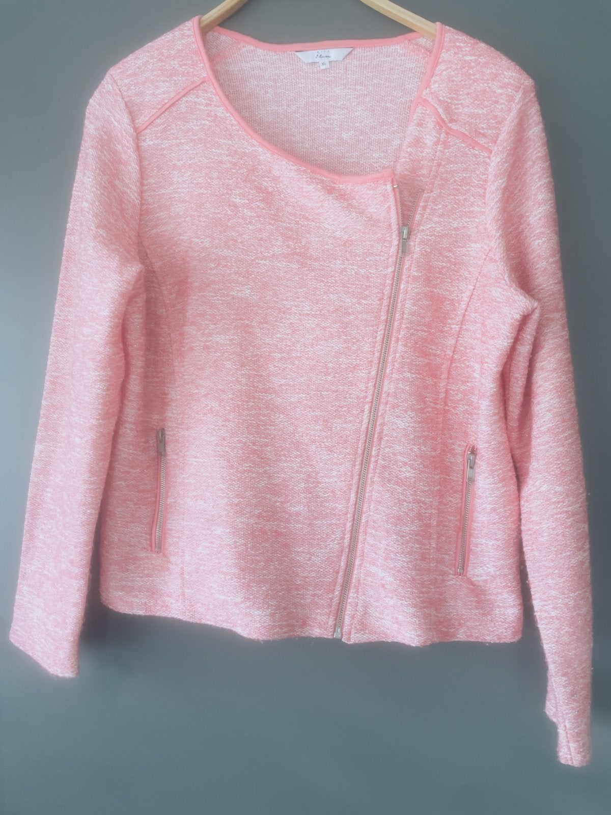 Miss Etam roze vest met rits, maat XL, Ophalen of Verzenden, Gedragen, Maat 42/44 (L), Roze