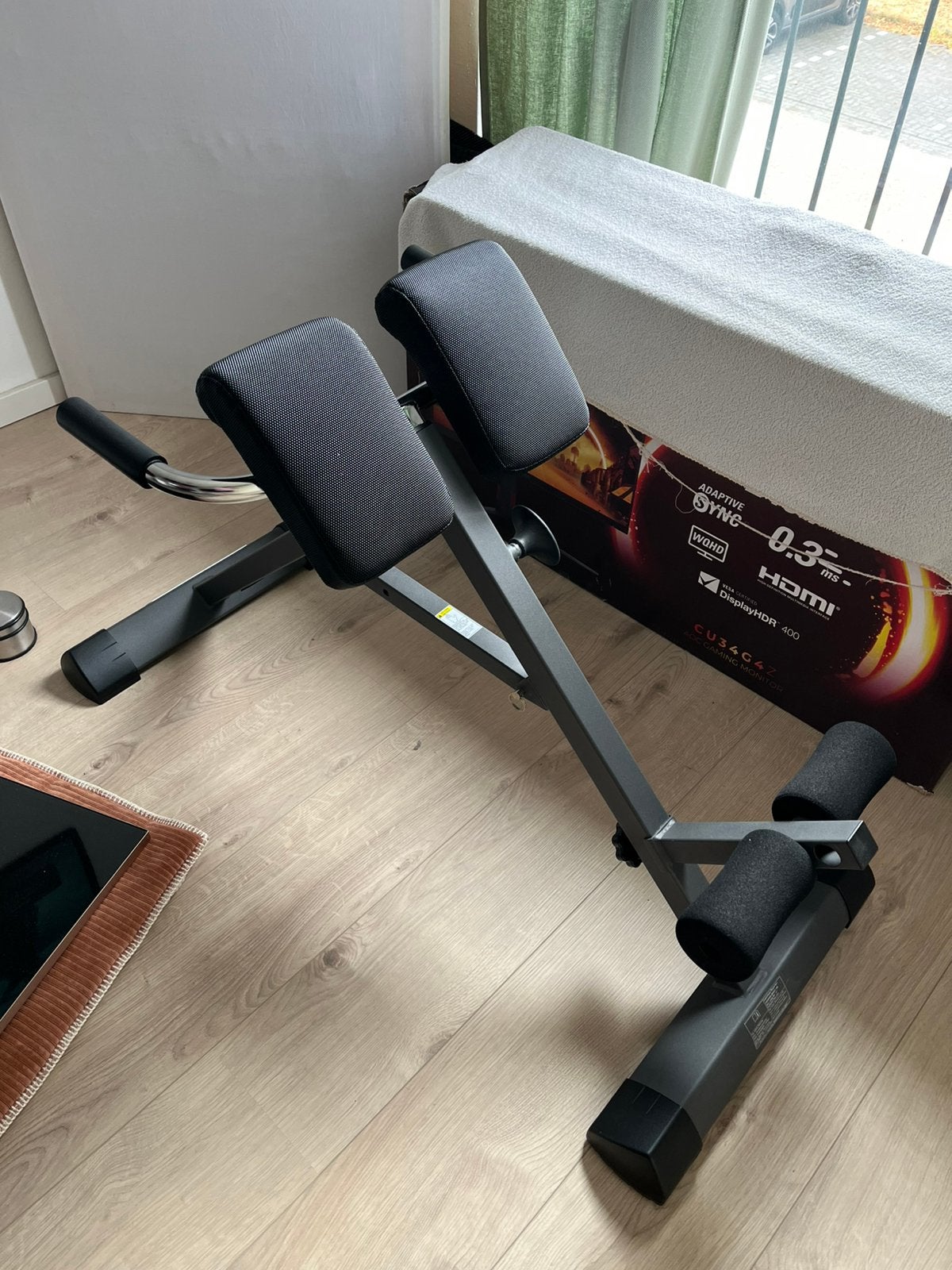 Hyperextension Rugtrainer Fitness apparatuur, Ophalen, Zo goed als nieuw