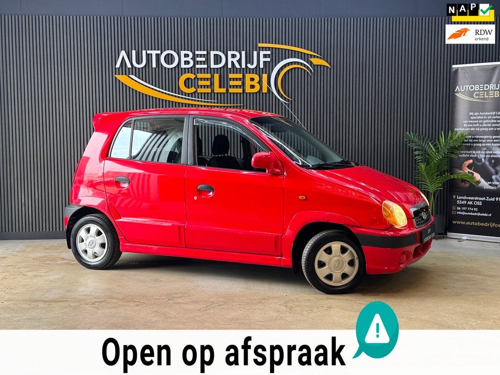 Hyundai Atos Spirit 1.0i SLX 2002 ROOD NAP|APK|ELEKTRRAMEN, Voorwielaandrijving, Stof, Gebruikt, 4 cilinders