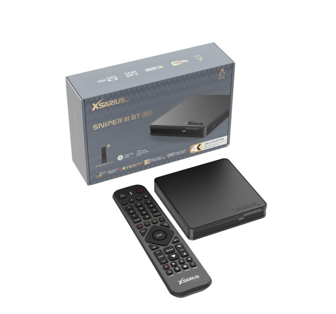 Xsarius Sniper 3 BT - Linux IPTV Ontvanger Box, Ophalen of Verzenden, Nieuw, HDMI, Minder dan 500 GB
