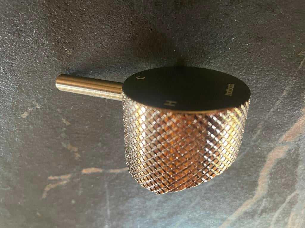 Hotbath Cobber X geribbelde hendel koper pvd, Ophalen of Verzenden, Nieuw, Koper, Kraan