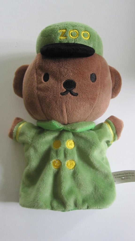 Boris Beer handpop ( Nijntje van Dick Bruna ), Ophalen of Verzenden, Gebruikt, Groen, Beer