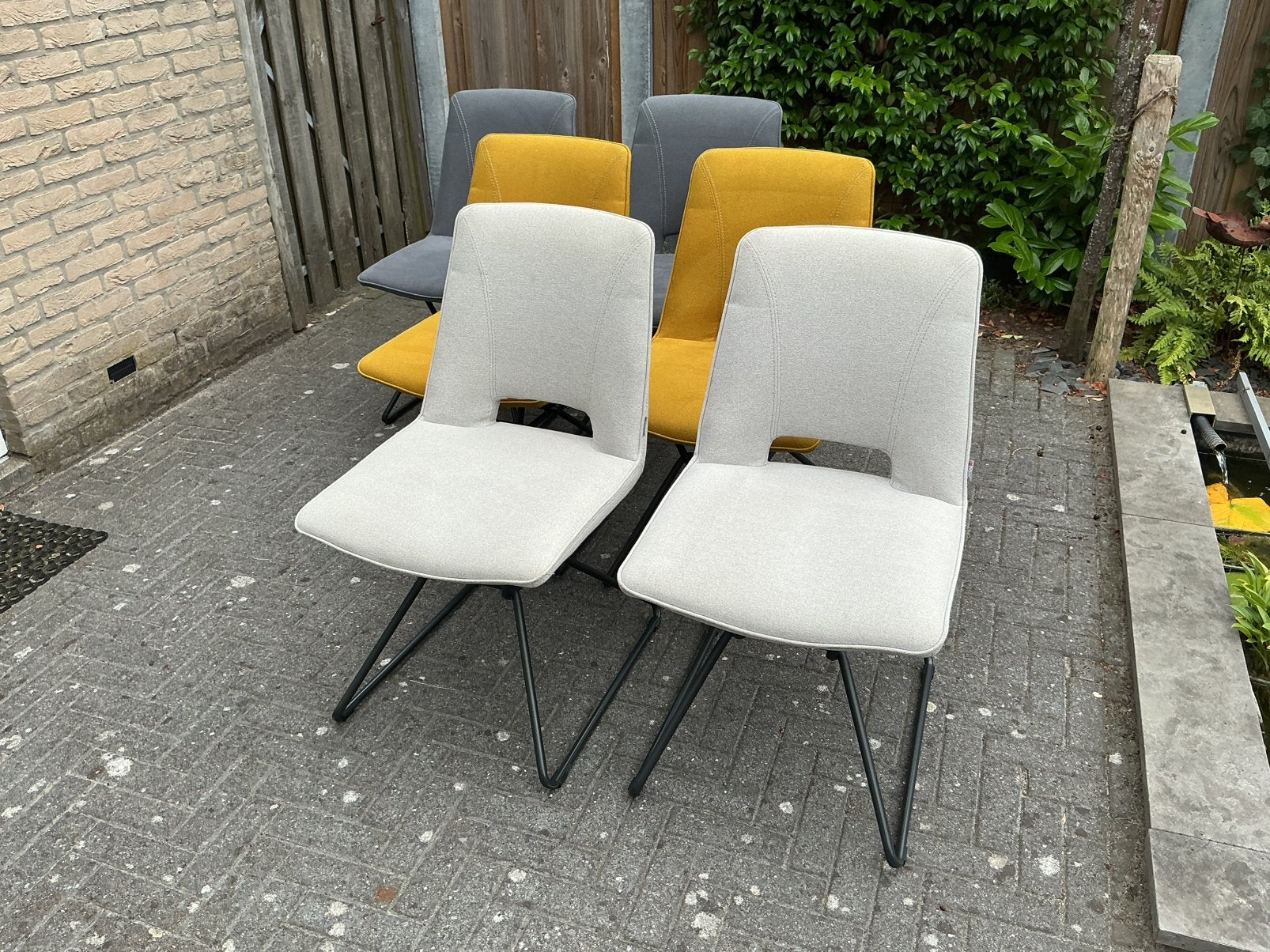 6 eetkamerstoelen van Xooon, Huis en Inrichting, Ophalen, Gebruikt, Overige kleuren, Vijf, Zes of meer stoelen