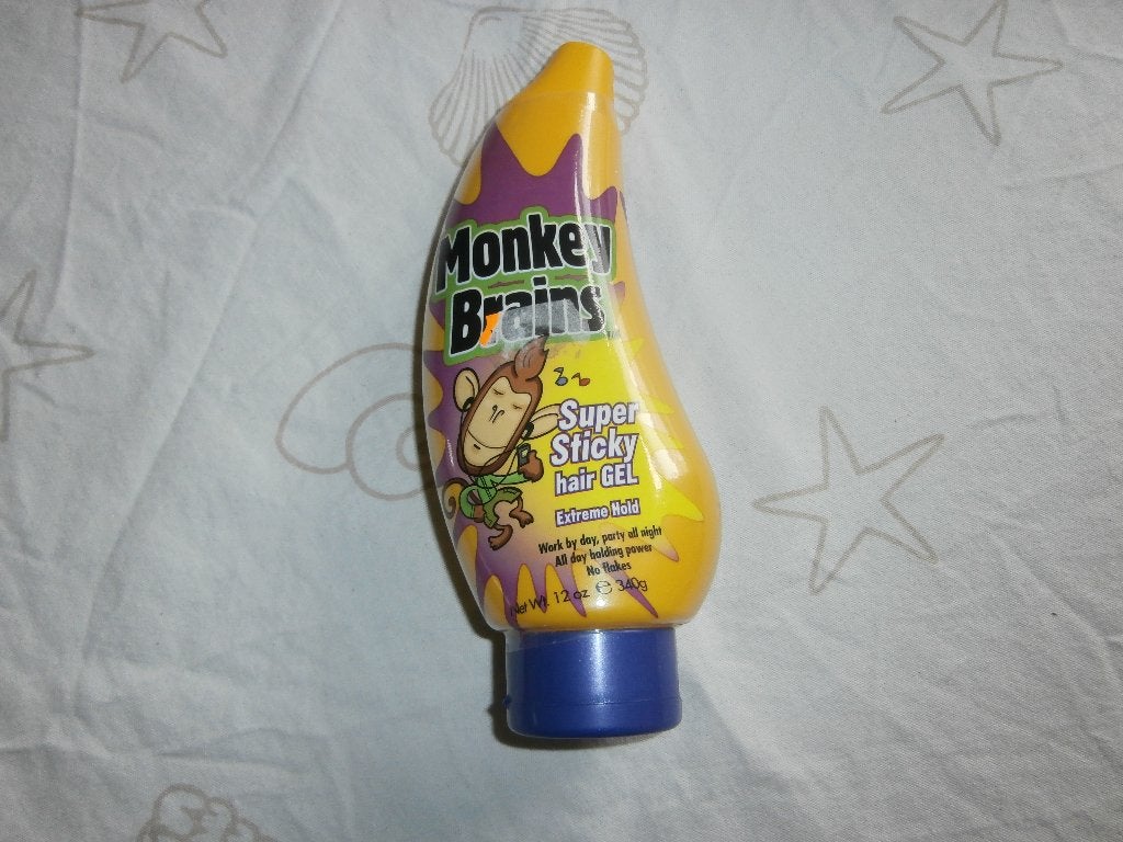 Haargel bananengel banaan Monkey Brains super sticky hair ge, Ophalen of Verzenden, Zo goed als nieuw, Gel, Wax, Haarlak of Mousse
