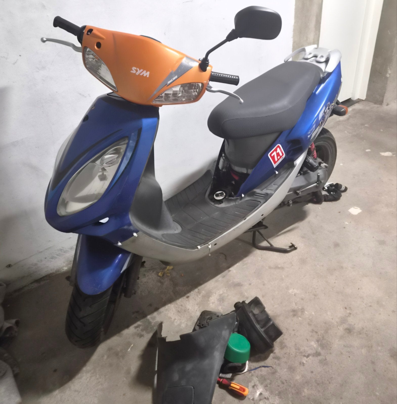 Sym Jet Sportmodel 2007 - 70cc, Fietsen en Brommers, Scooters | SYM, Gebruikt, Overige modellen, Benzine, Ophalen