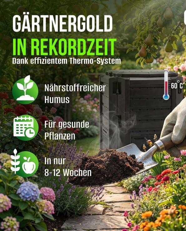 Compostbak composteervat 380 L zwart compost GRATIS BEZORGD!, Tuin en Terras, Aarde en Mest, Ophalen of Verzenden, Tuinaarde