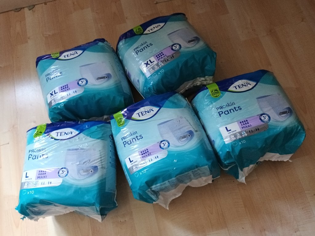 5 pakken Tena broekjes pants Maxi maat L XL incontinentie, Diversen, Verpleegmiddelen, Ophalen of Verzenden, Nieuw