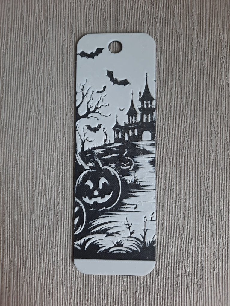 3D Boekenlegger Halloween Spookhuis met Pompoenen – Uniek, Boeken, Ophalen of Verzenden, Nieuw