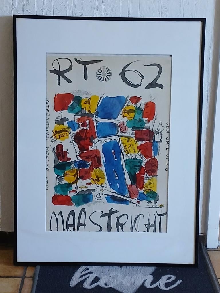 Vintage RT 62 Maastricht Poster - Juni 1990, Antiek en Kunst, Ophalen of Verzenden