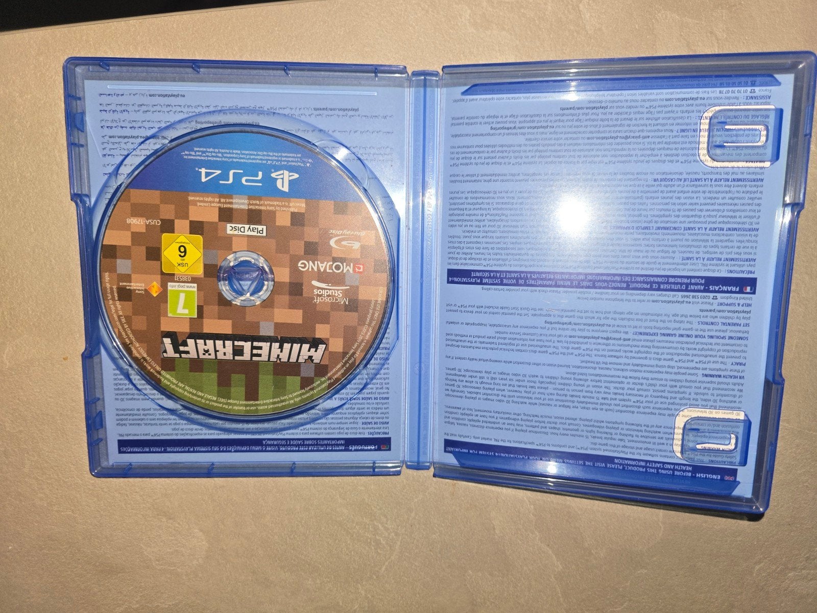 Minecraft voor de PS4 - Gebruikt, Spelcomputers en Games, Gebruikt, Eén computer, 3 spelers of meer, Vanaf 7 jaar