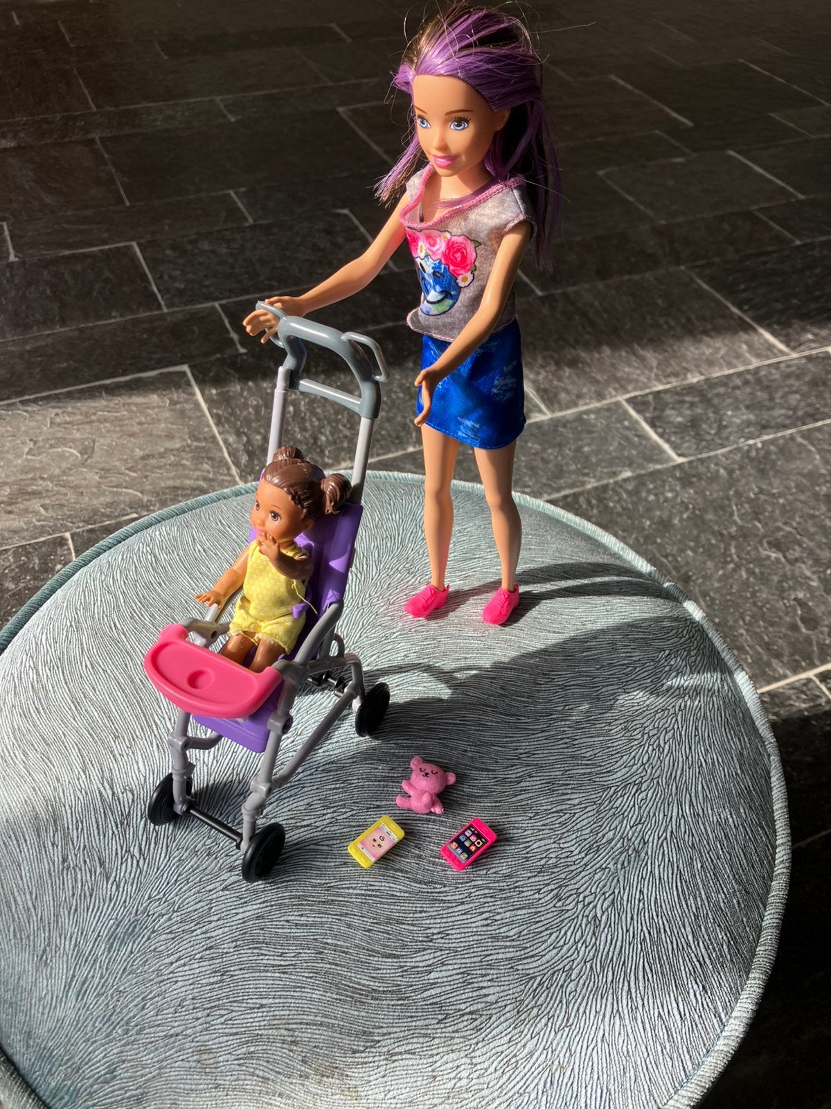 Baby Skipper Babysitter incl baby/wandelwagen/Skipper, Ophalen of Verzenden, Gebruikt