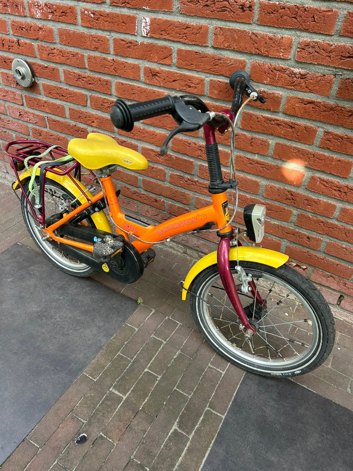 Kinderfiets Batavus Koala 14 inch, Ophalen, Zo goed als nieuw, Terugtraprem, Minder dan 16 inch