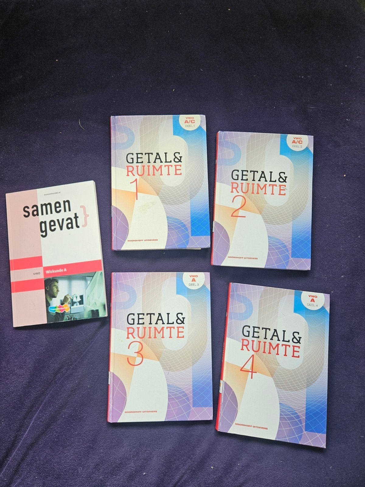 getal & ruimte Wiskunde A VWO 1 t/m 4 11e editie +samengevat, Boeken, Schoolboeken, Ophalen, Zo goed als nieuw, VWO, Wiskunde A