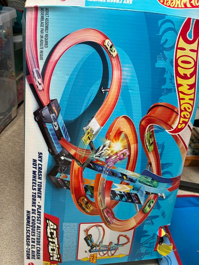 Hot Wheels Sky Crash Tower Wolkenkrabbertoren Baan, Ophalen of Verzenden, Gebruikt