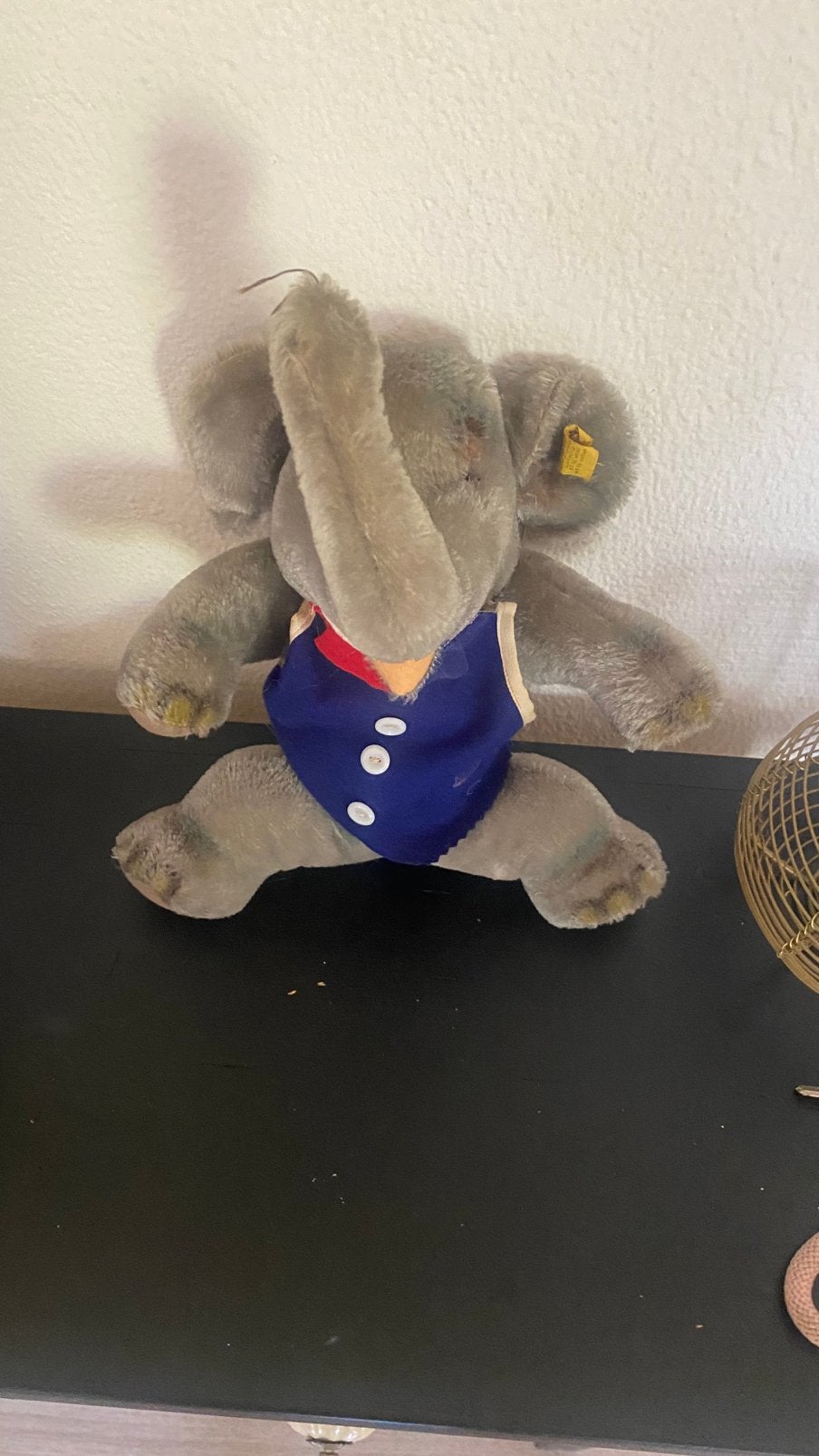 Originele Steiff olifant, Kinderen en Baby's, Speelgoed | Knuffels en Pluche, Gebruikt, Overige merken, Overige karakters, Grijs