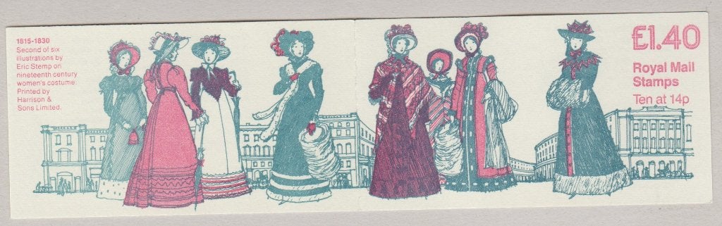GB 1981 £ 1.40 Booklet SG FM4A Costume 1815-30 **, Verzenden, Postfris