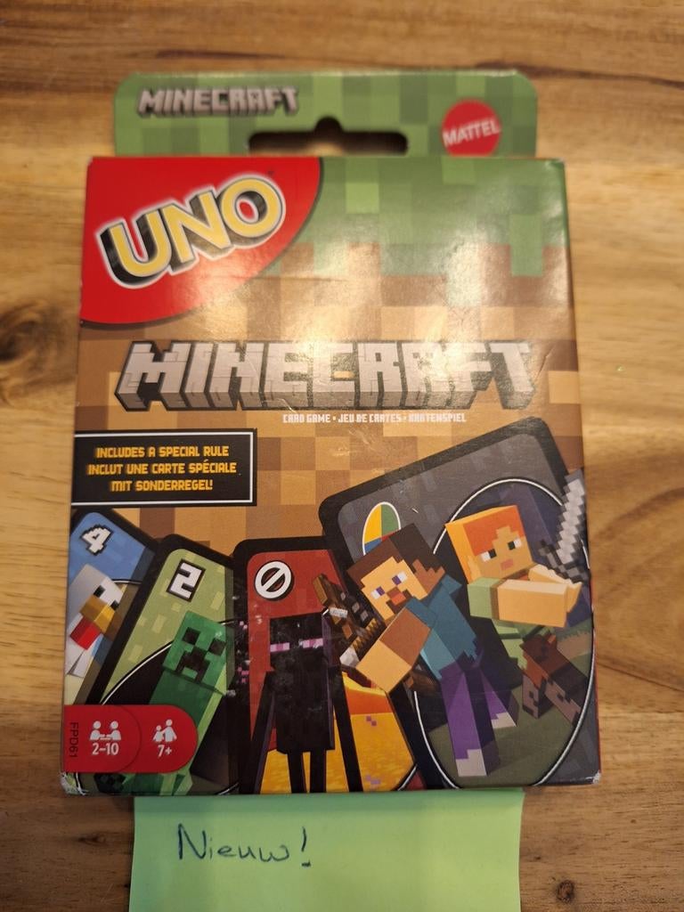 UNO Minecraft Kaartspel - Nieuw!, Vijf spelers of meer, Ophalen of Verzenden, Nieuw, Mattel