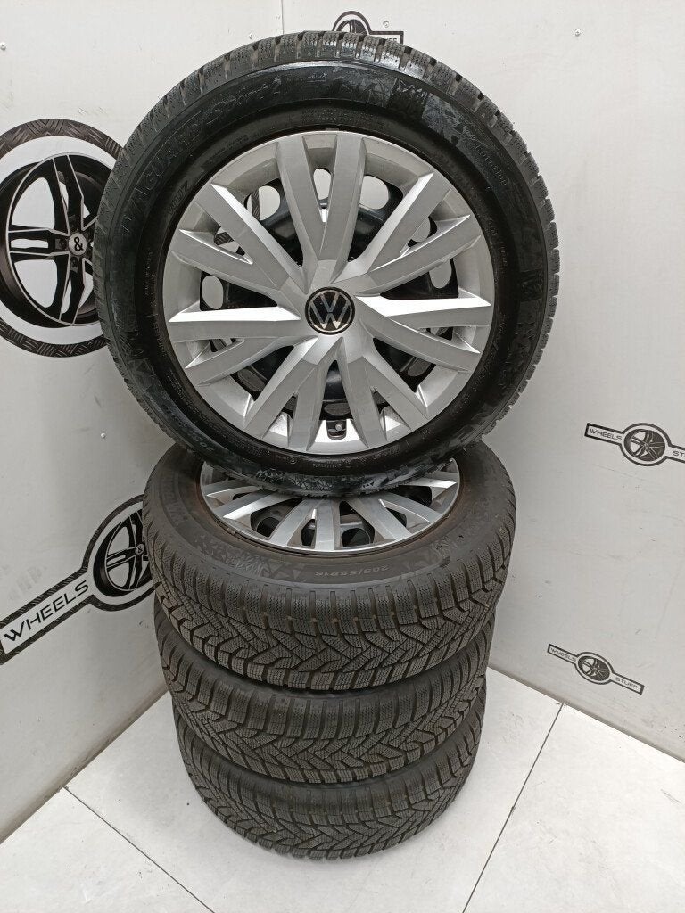 VW Golf Touran velgen 16"inch wieldoppen 5x112, Ophalen, Gebruikt, 16 inch, Banden en Velgen