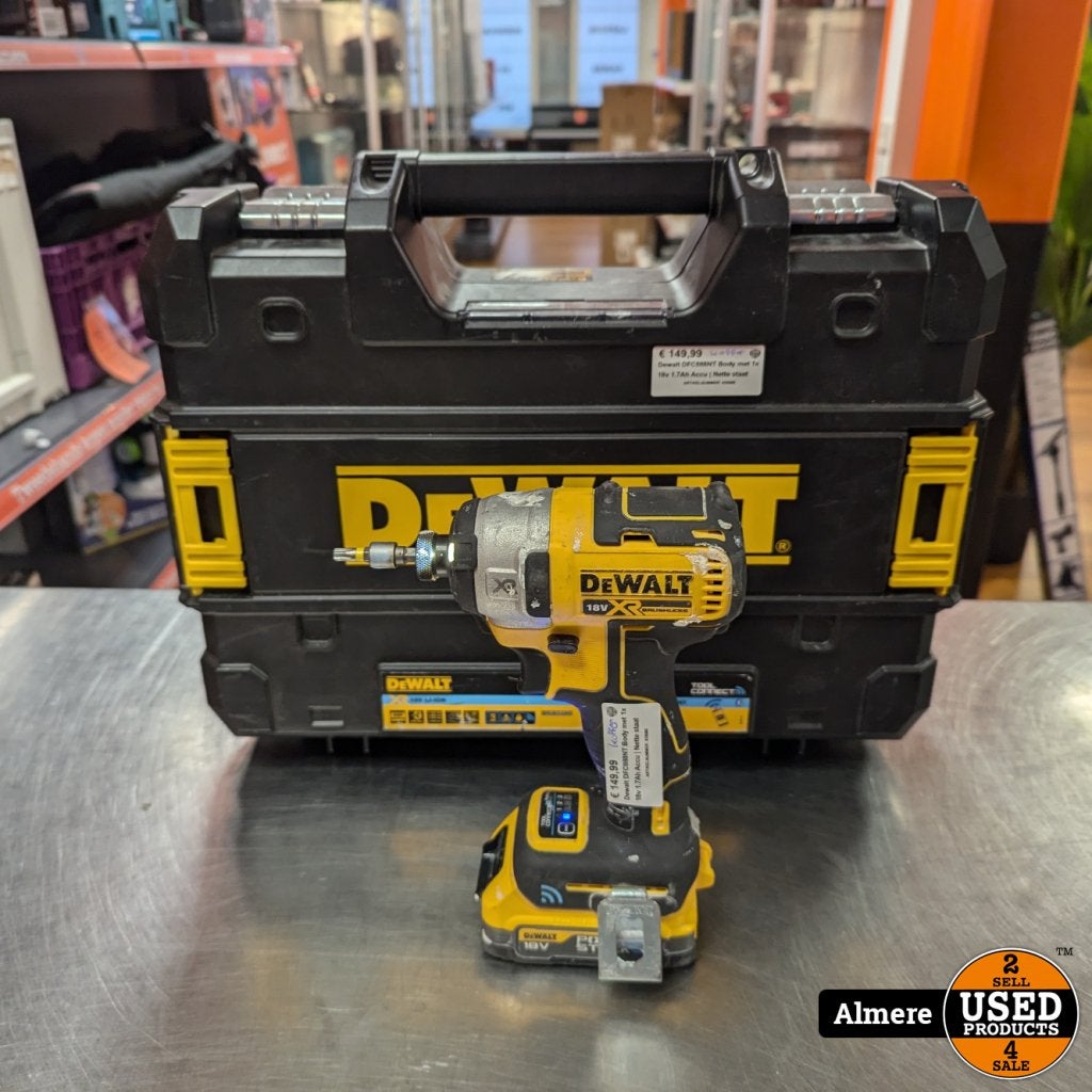 Dewalt DFC888NT Body met 1x 18v 1.7Ah Accu | Nette staat, Dewalt, Gebruikt, Support@dewalt.com, 701 E. Joppa Road
Towson, MD 21286
USA