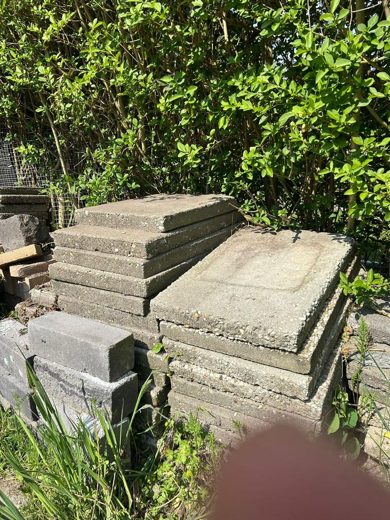 Gratis tuin tegels, Ophalen of Verzenden, Zo goed als nieuw, Beton, Terrastegels