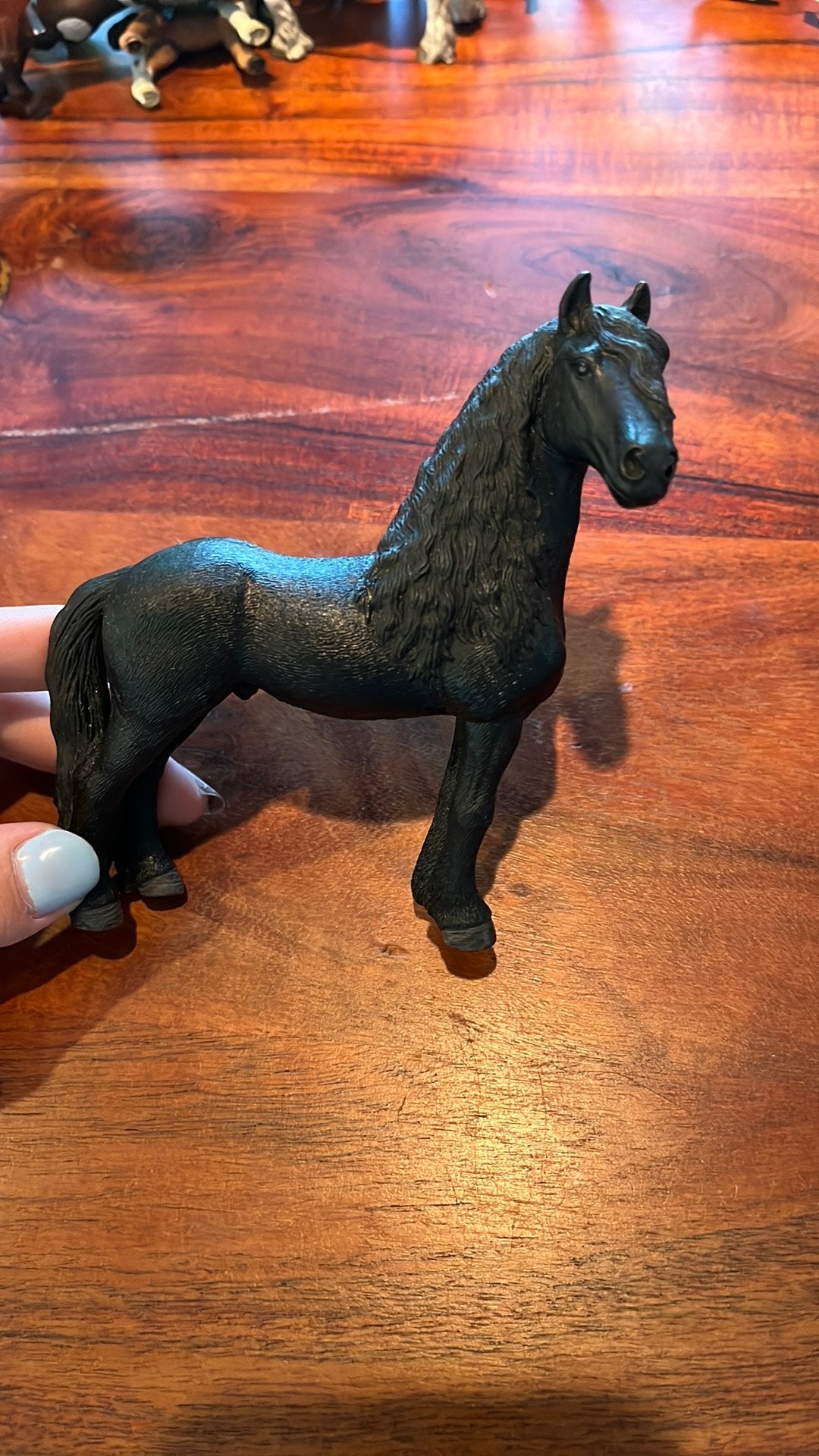 Schleich friese hengst 2014, Verzenden, Zo goed als nieuw, Paard, Beeldje of Figuurtje