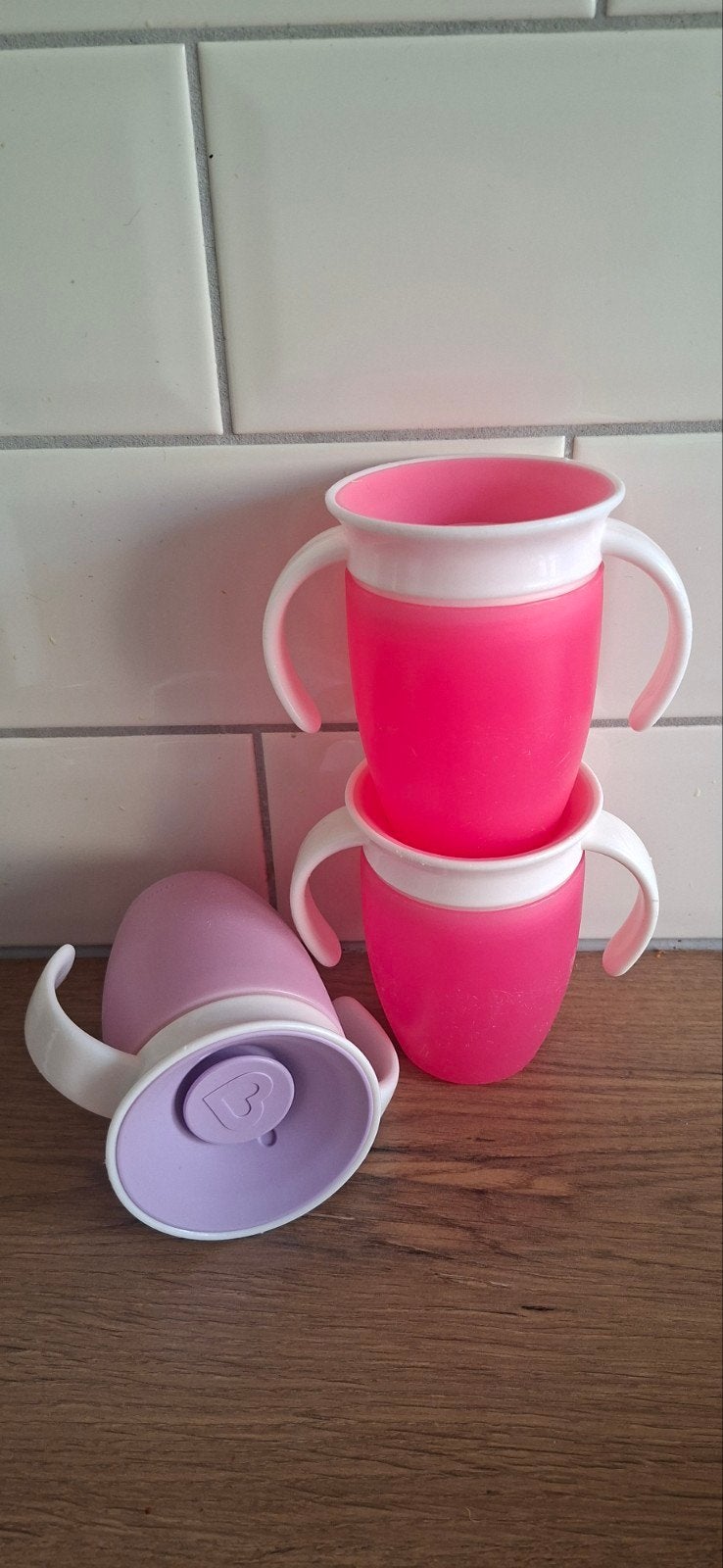 3 Munchkin 360 graden bekers, Ophalen, Gebruikt