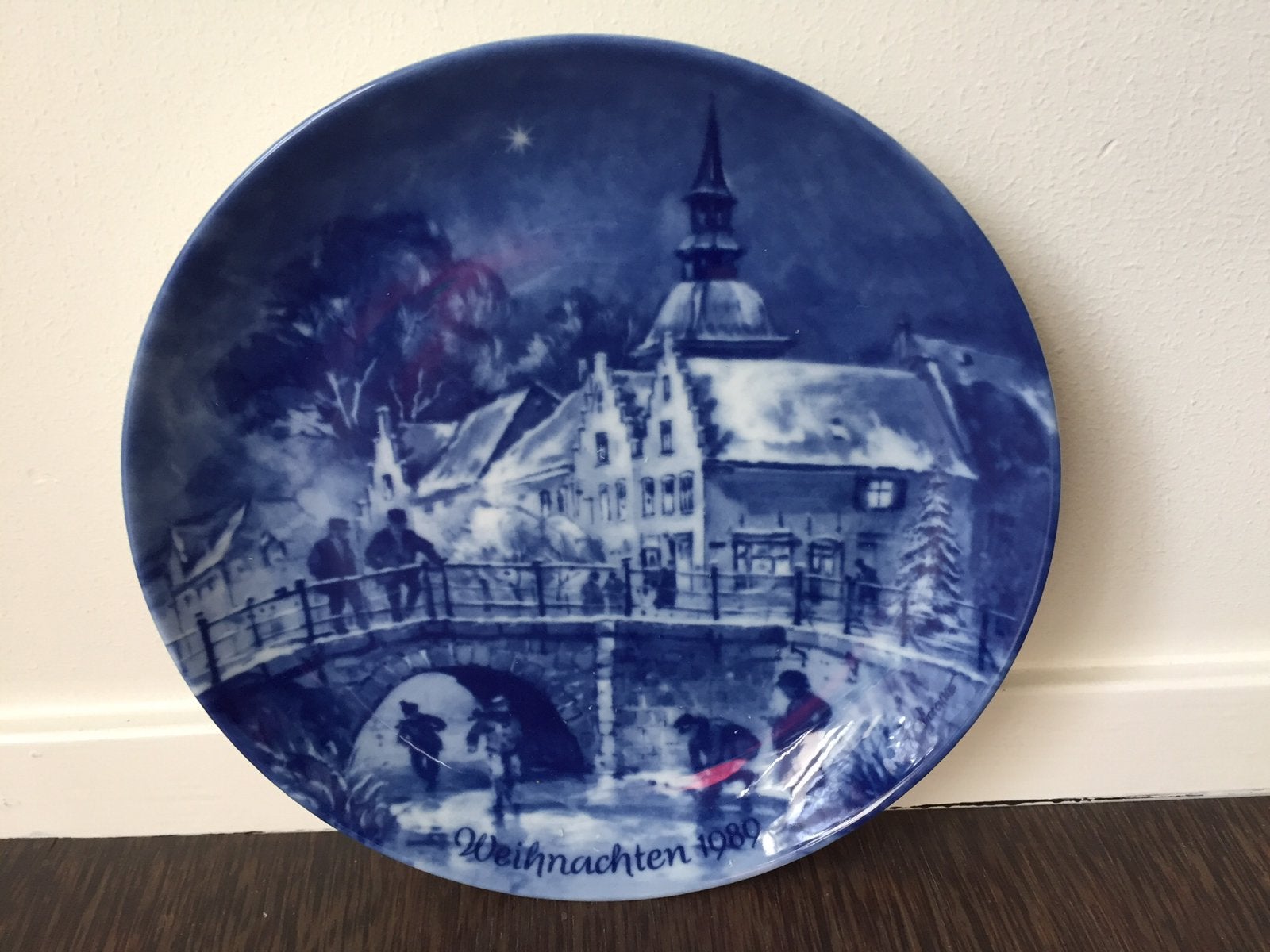Duits wandbordje Friedrichstadt - Weihnachten 1989, Antiek en Kunst, Ophalen of Verzenden