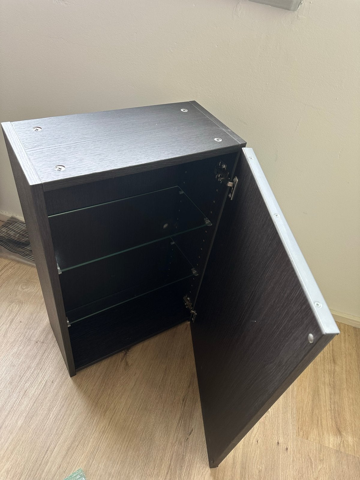 Spiegelkast met glazen planken, Huis en Inrichting, Ophalen, Gebruikt