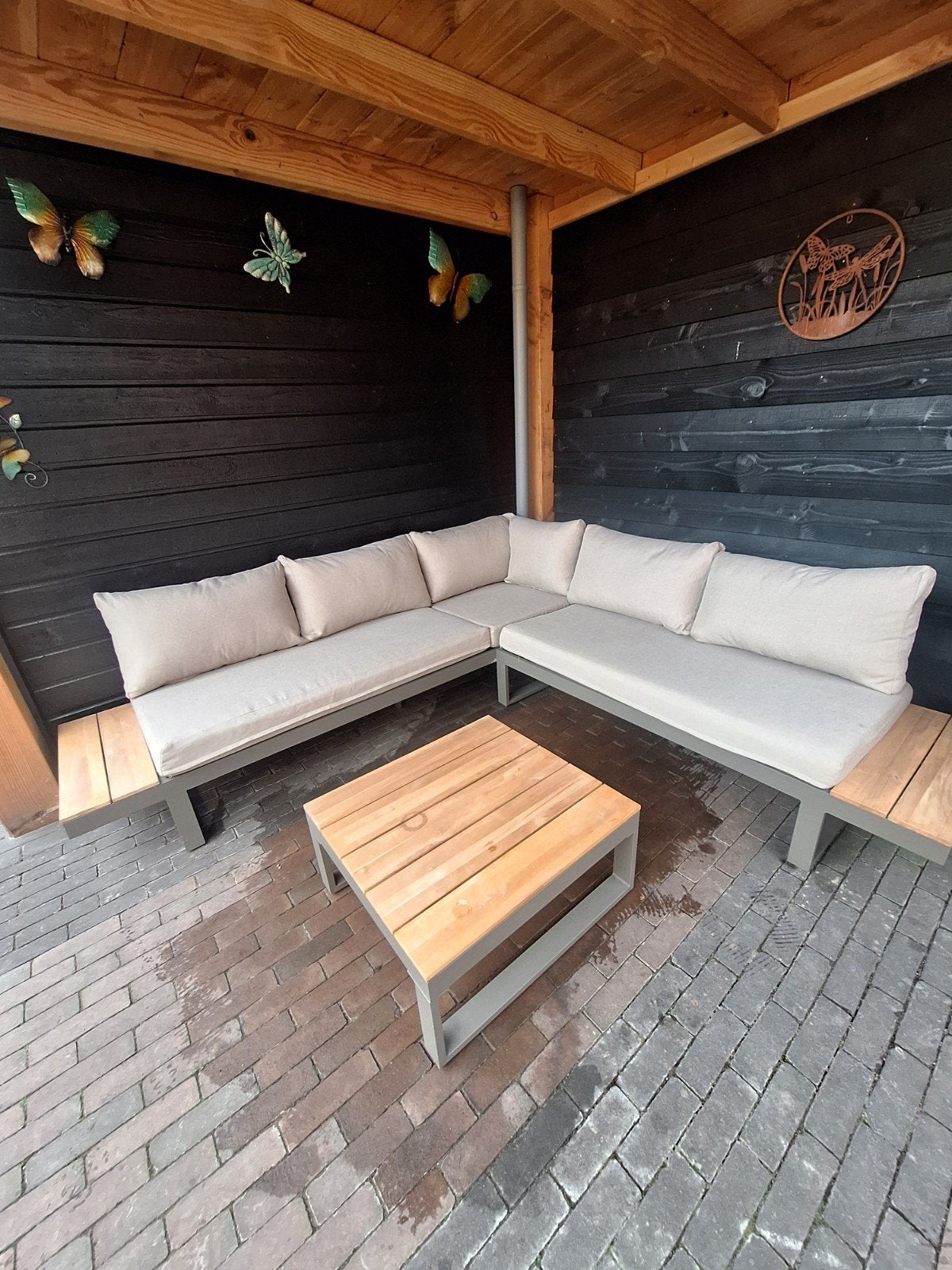 Te koop nette loungeset 1 seizoen gebruikt., Ophalen