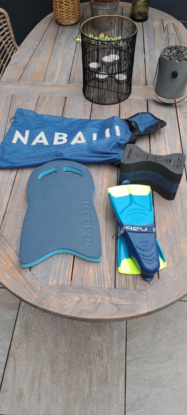 Zwempakket: Nabaiji zwemvliezen, plank, pull buoy & tas, Ophalen of Verzenden, Zo goed als nieuw