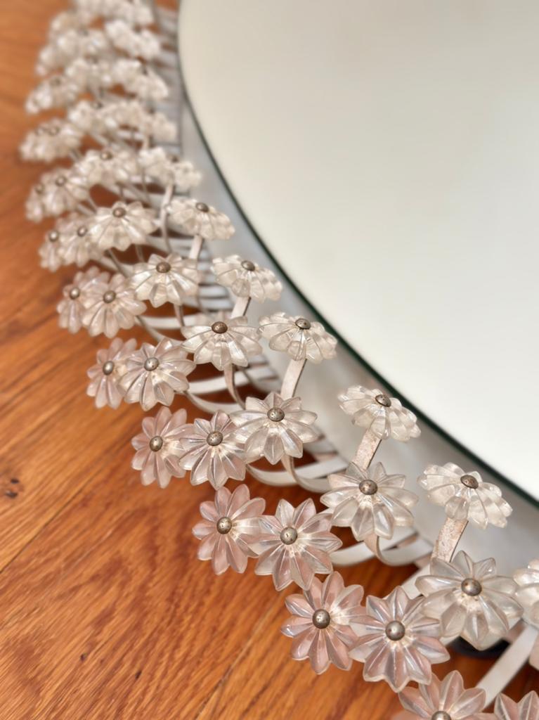 Vintage design spiegel verlichting Rupert Nikoll jaren 50/60, Ophalen, Gebruikt, Minder dan 100 cm, Ovaal