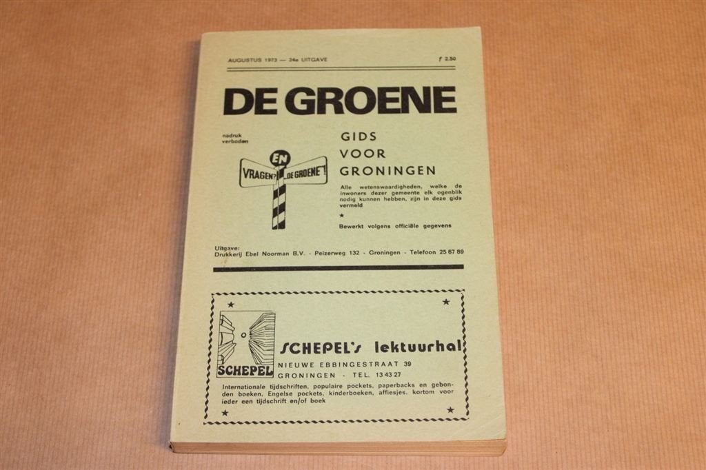 De Groene - Gids voor Groningen - 1973, Boeken, Geschiedenis | Stad en Regio, Gelezen, Ophalen of Verzenden