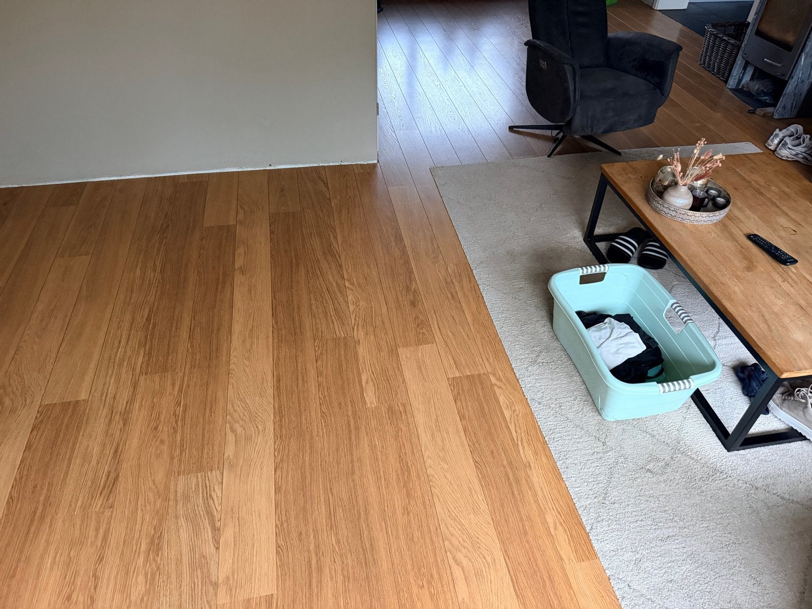 Gratis! Quick Step klick laminaatvloer, licht eiken look, Ophalen, Gebruikt, 50 tot 150 cm, 10 m² of meer