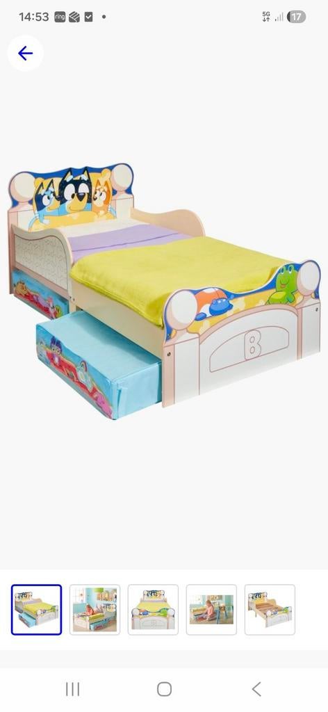 Bluey bed, Ophalen of Verzenden, Zo goed als nieuw, 180 cm of meer, 85 tot 100 cm