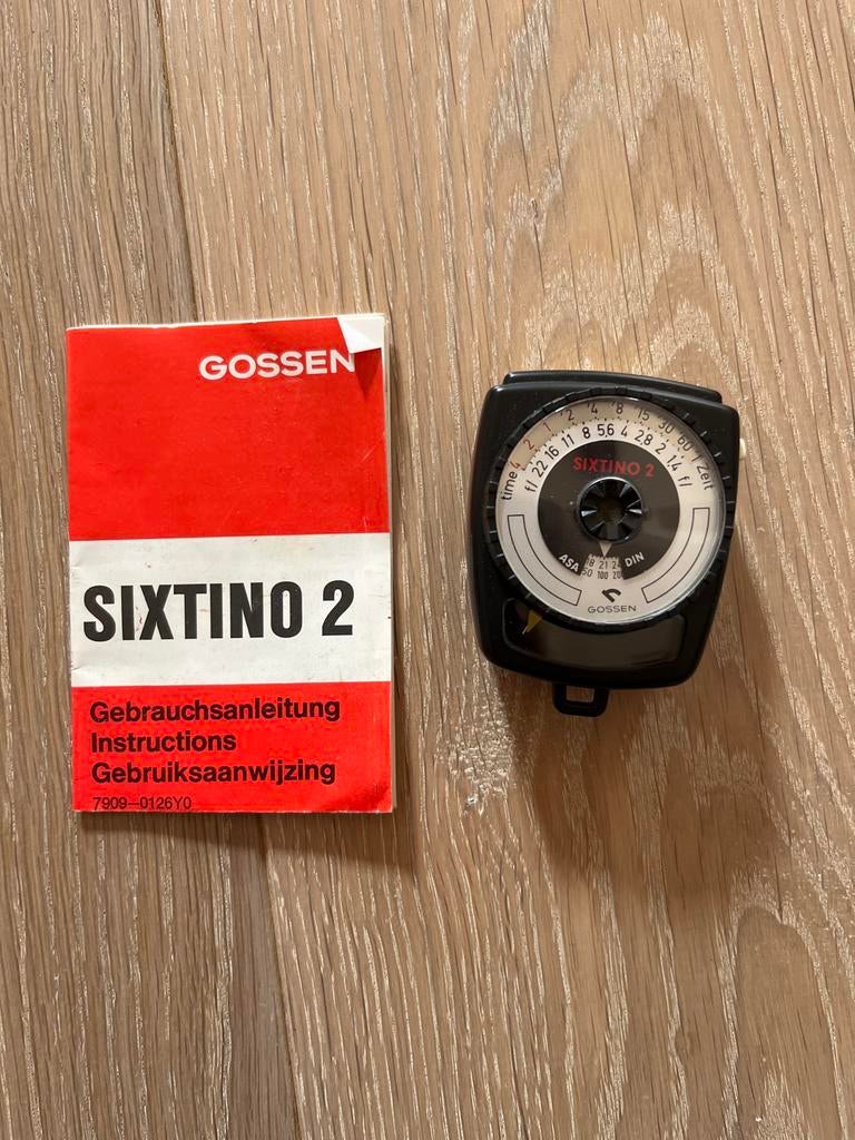 Vintage Gossen Sixtino 2 Belichtingsmeter met handleiding, Ophalen of Verzenden, Gebruikt